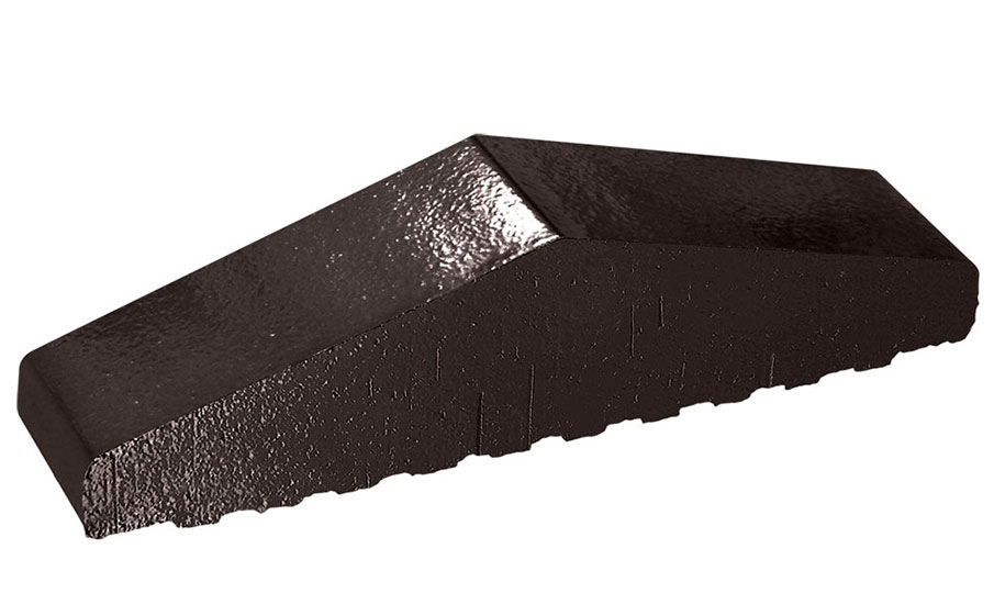 Клинкерный заборный элемент полнотелый KING KLINKER Ониксовый черный (17), 310/250*65*78 мм
