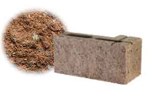 Облицовочный бетонный камень угловой Меликонполар СКЦ 2Л-4 коричневый 3%, 390*120(190)*188 мм