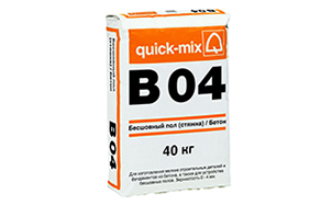 Выравнивающая смесь (стяжка) quick-mix B 04, 40 кг
