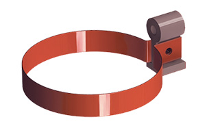 Хомут трубы  (R) GALECO Темно-коричневый RAL 8019,  D 152 мм