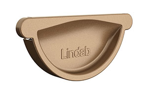 Заглушка желоба универсальная с уплотнением LINDAB RG сталь, медный металлик, D 125 мм