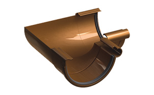 Угол желоба внутренний GALECO ПВХ, черный RAL 9005, 91-179 градусов, D 152 мм