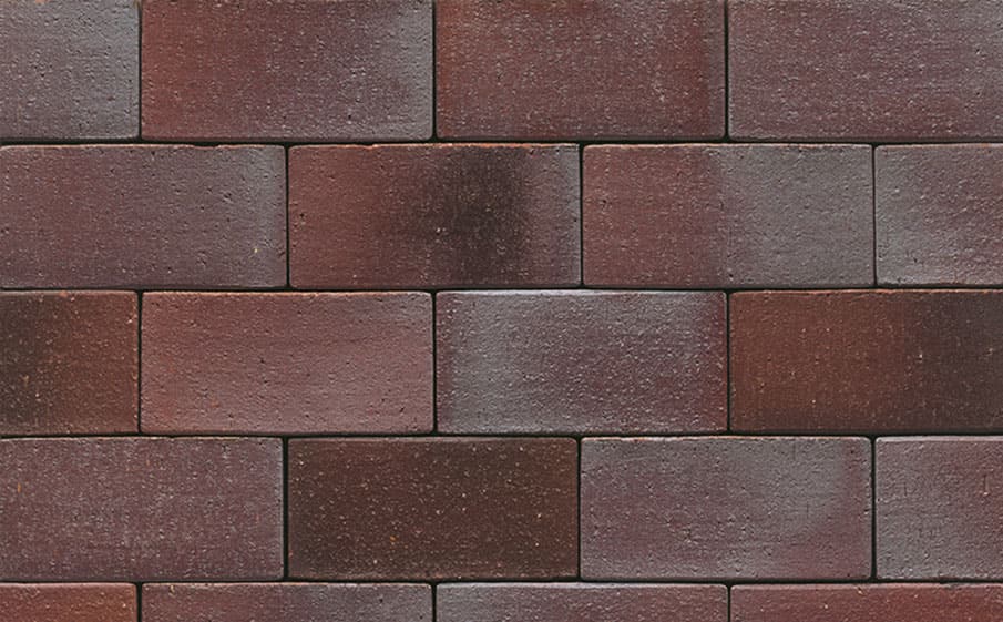 Тротуарная клинкерная брусчатка Muhr №10 Violettblau geflammt, 200*65*52 мм