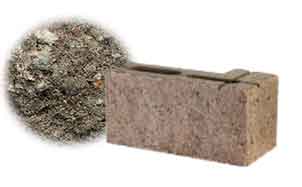 Облицовочный бетонный камень угловой Меликонполар СКЦ 2Л-4 черный, 390*120(190)*188 мм