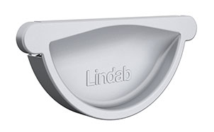 Заглушка желоба универсальная с уплотнением LINDAB RG сталь, серебристый металлик, D 125 мм