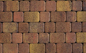 Плитка тротуарная ВЫБОР Классико 1КО.6 M, Листопад Саванна коричнево-оранжево-желтый гранит (в комплекте 2 камня)