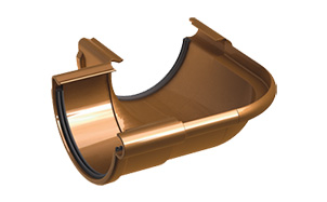 Угол желоба наружный GALECO ПВХ, светло-пепельный RAL 7038, 91-179 градусов, D 170 мм