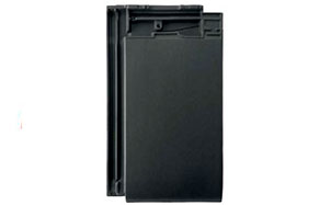 Керамическая черепица рядовая ERLUS Linea черный ангоб