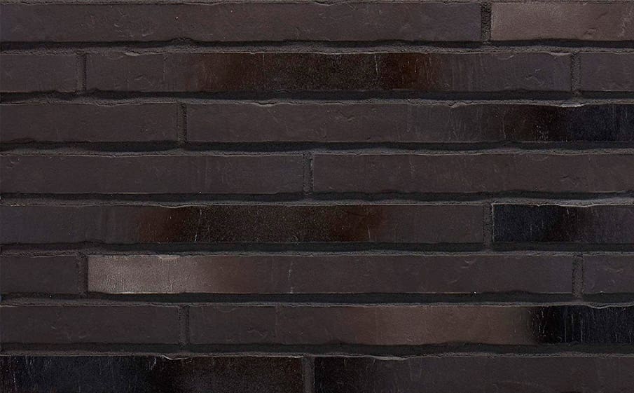 Клинкерная фасадная плитка Stroher Riegel 50 453 silber-schwarz шероховатая, 490*40*14 мм