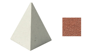 Бетонная Пирамида ВЫБОР, гранит с пигментом красный (без подставки), 540*540*700 мм