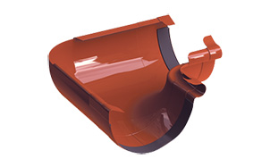 Угол желоба наружный GALECO сталь, коричневый RAL 8017, 135 градусов, D 124 мм