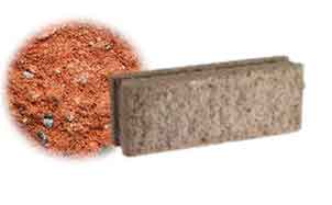 Облицовочный бетонный камень рядовой Меликонполар СКЦ 2Л-10 красный 5%, 380*90*140 мм