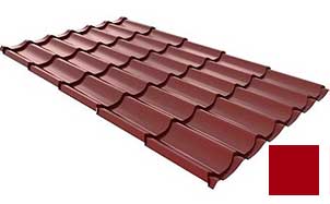 Металлочерепица Ruukki Monterrey Premium, цвет RR29 красный