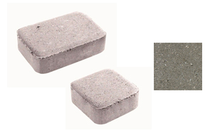 Плитка тротуарная ВЫБОР Классико 1КО.4, гладкая, серый (в комплекте 2 камня)