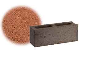 Облицовочный бетонный камень рядовой Меликонполар СКЦ 2Р-8 красный 3%, 380*120*140 мм