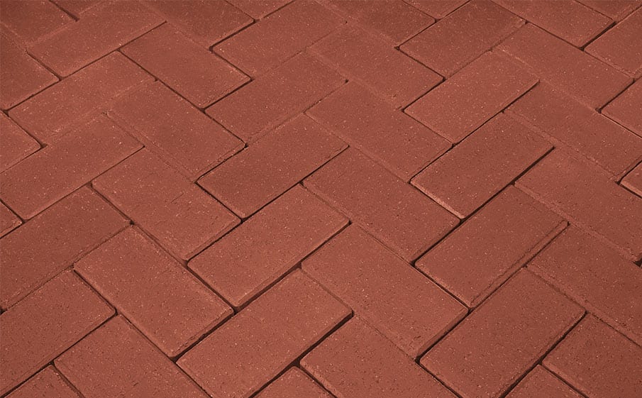 Тротуарная клинкерная брусчатка Penter rot, 200x100x80 мм