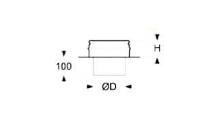 Переходник Кирпичная труба-PM25 SCHIEDEL PERMETER 25 черный, D 130/180 мм