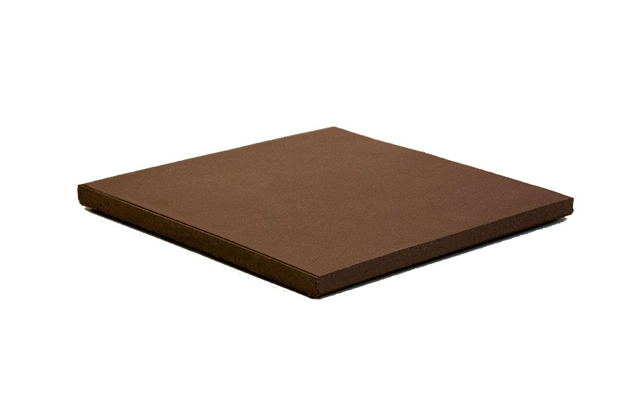 Напольная клинкерная плитка Экоклинкер коричневая гладкая, 250*250*14 мм