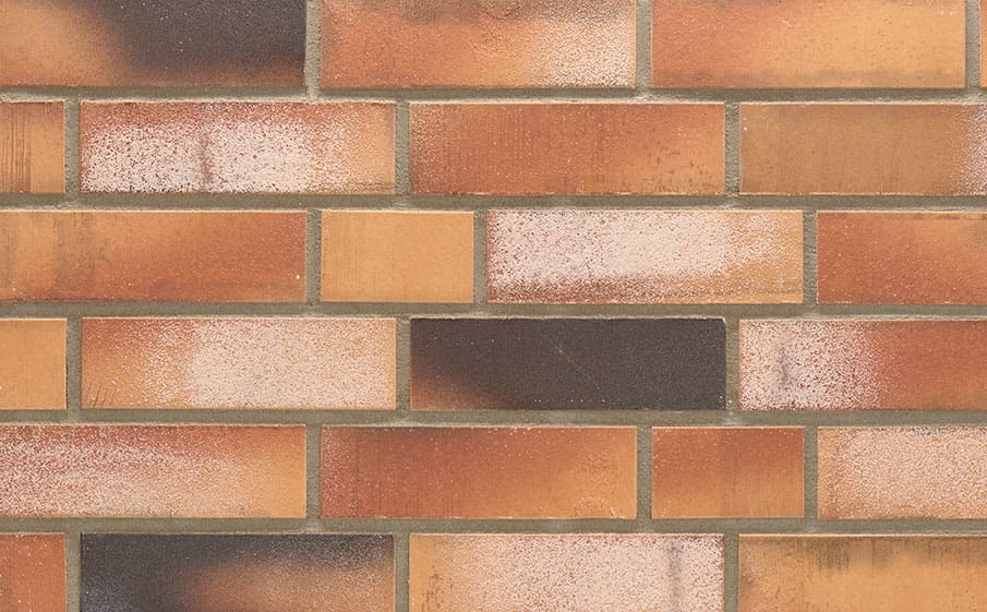 Клинкерная фасадная плитка Stroeher Kontur WS 492 orange-bunt рельефная, 240*71*12 мм