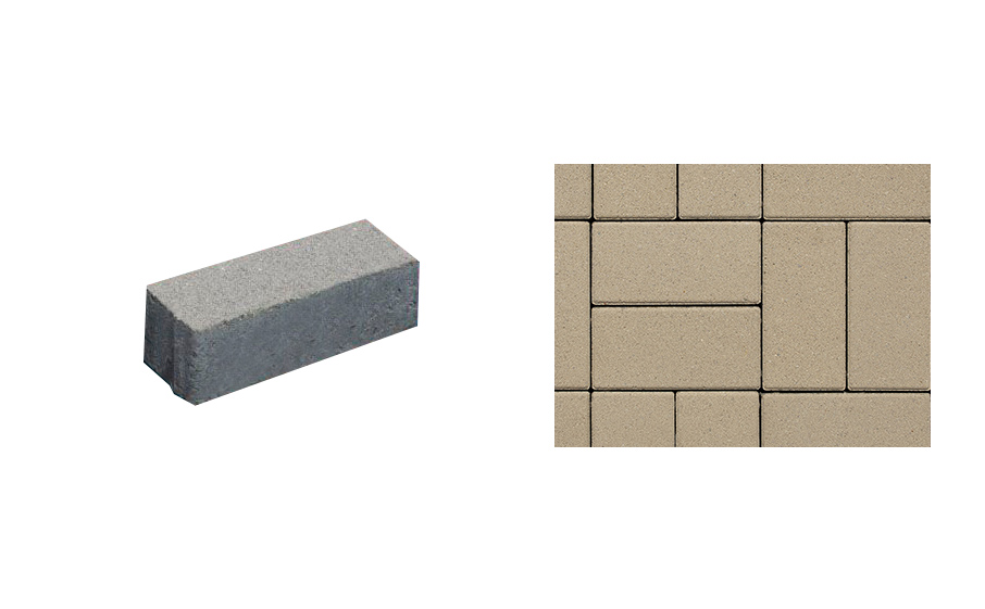 Плитка тротуарная ВЫБОР Паркет 4П.6, гладкая, белый, 180*60*60 мм