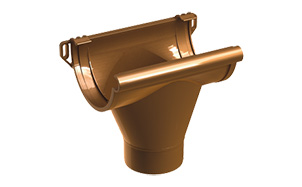 Воронка для трубы GALECO ПВХ, шоколадно-коричневый RAL 8017, D 152/100 мм