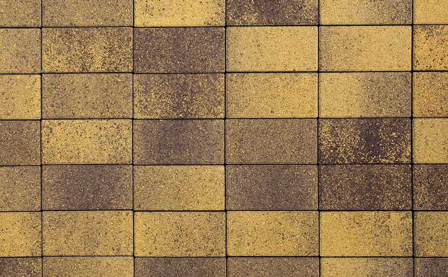 Плитка тротуарная ВЫБОР ЛА-Линия 2П.6, Листопад Янтарь коричнево-желтый  гладкий, 200*100*60 мм