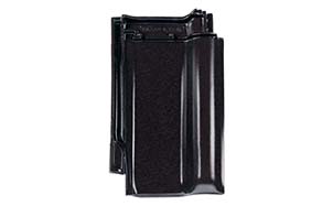 Керамическая рядовая черепица BRAAS Рубин 13V черный кристалл топ-глазурь