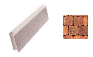 Тротуарный бордюр с шарнирным стыком ВЫБОР БРШ 50.20.8, Гранит, Листопад Арабская ночь красно-коричнево-оранжевый (с полным прокрасом), 500*200*80 мм