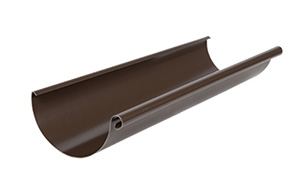 Желоб водосточный AQUASYSTEM темно-коричневый RR32, D 125 мм, L 3 м