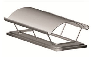 Колпак К-1 (фигурный) AQUASYSTEM, зеленый (Ral 6005) (  c фартуком, ширина трубы >0,85 м)