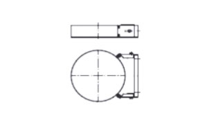Настенный хомут SCHIEDEL PERMETER 25 раздвижной черный, D 150/200 мм
