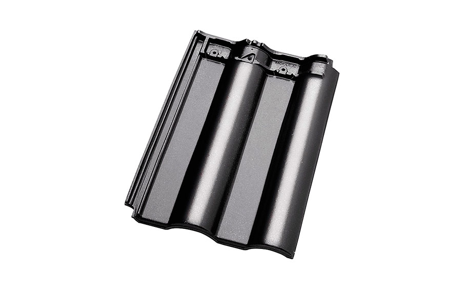 Керамическая черепица рядовая Koramic Modula 9 Black Noble Engobe