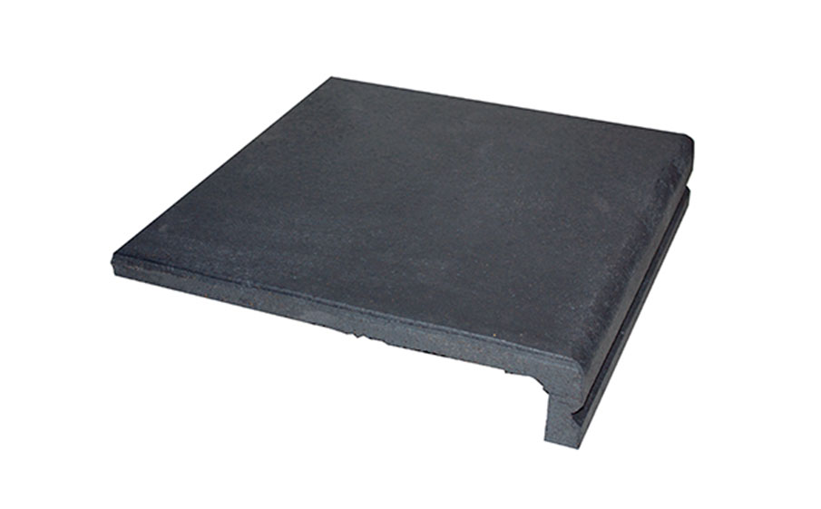 Клинкерная ступень Gres de Breda Basalto модель A, 330x330x70x20 мм