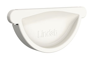 Заглушка желоба универсальная с уплотнением LINDAB RG сталь, белая, D 150 мм