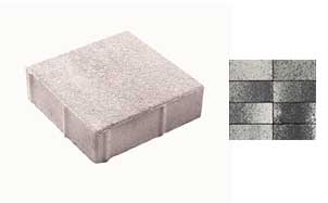 Плитка тротуарная ВЫБОР ЛА-Линия 1К.6, Листопад Антрацит черно-белый гладкий, 300*300*60 мм