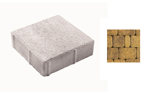 Плитка тротуарная ВЫБОР ЛА-Линия 2К.4, Листопад Янтарь коричнево-желтый гладкий, 200*200*40 мм