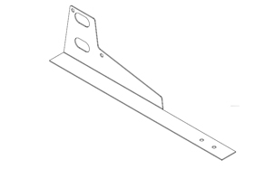 Кронштейн универсальный для снегозадержателя BORGE для гибкой черепицы, коричневый
