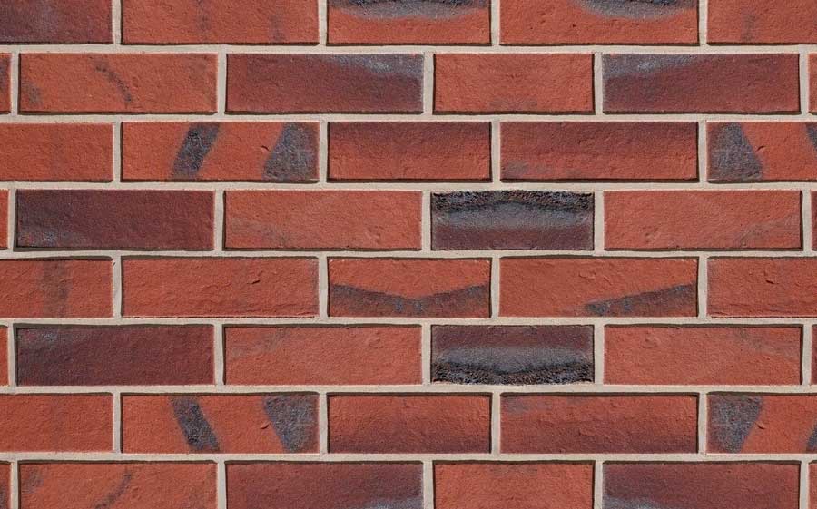 Кирпич клинкерный пустотелый ABC 8105 Emden rot-bunt-kohlebrand с песком, 240*115*71 мм