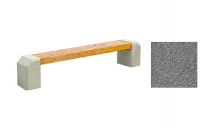 Деревянная скамья с бетонными опорами ВЫБОР СК-3, гранит с пигментом черный, 2,42 м