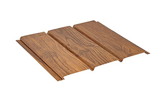 Софит без перфорации AQUASYSTEM темное дерево, 1*0,303 м