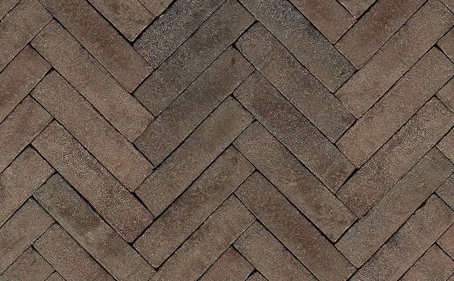 Клинкерная тротуарная брусчатка ручной формовки Penter Mastiek bruin-zwart, 200х50х85 мм