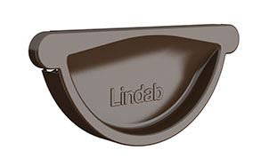 Заглушка желоба универсальная с уплотнением LINDAB RG сталь, коричневая, D 125 мм
