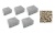Плитка тротуарная ВЫБОР Антик 3А.6, Стоунмикс черно-белый (в комплекте 5 камней)