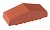 Клинкерный заборный элемент полнотелый KING KLINKER Рубиновый красный (01), 180/120*65*58 мм