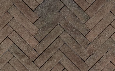 Клинкерная тротуарная брусчатка ручной формовки Penter Mastiek bruin-zwart, 200х50х85 мм