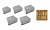 Плитка тротуарная ВЫБОР Антик 3А.6, Листопад Янтарь коричнево-желтый гранит (в комплекте 5 камней)