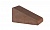 Заборный элемент Lode коричневый гладкий, 230*125*105 мм