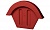 Торцевая заглушка VILPE TIILI для цементно-песчаной черепицы, красный 28