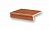 Клинкерная ступень фигурный угол Stroeher Keraplatte Roccia 841 rosso, 240x115х52x10 мм