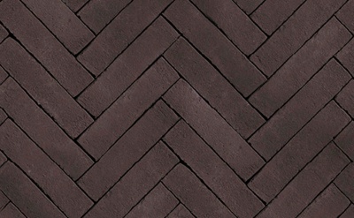 Клинкерная тротуарная брусчатка ручной формовки Penter Nero inkt-zwart, 200х50х85 мм